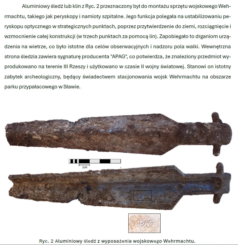 tekst o: aluminiowy klin/śledź