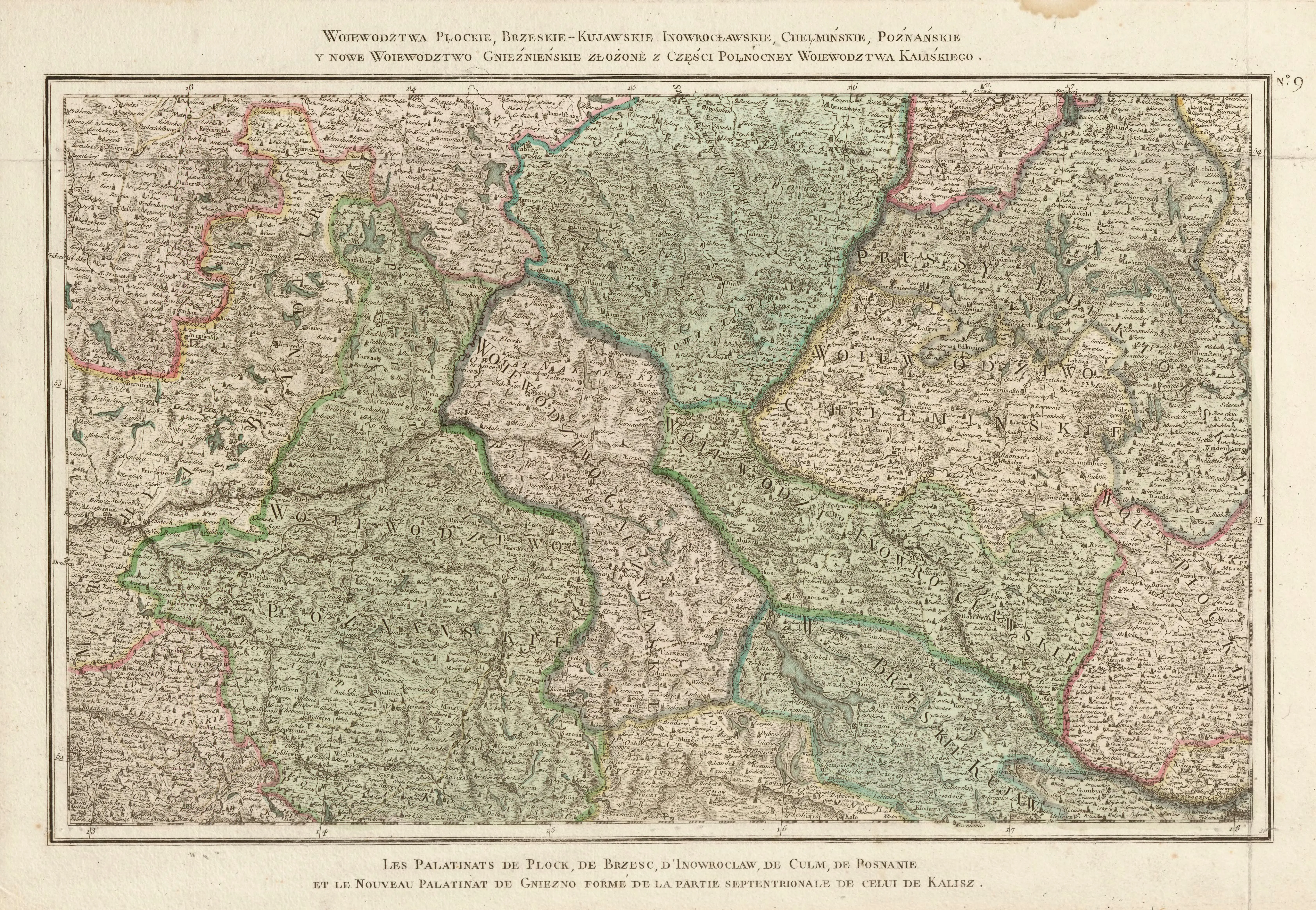 zdjęcie mapy - Rizzi Zannoni, Carte de la Pologne, 1772, ca 1:690 000