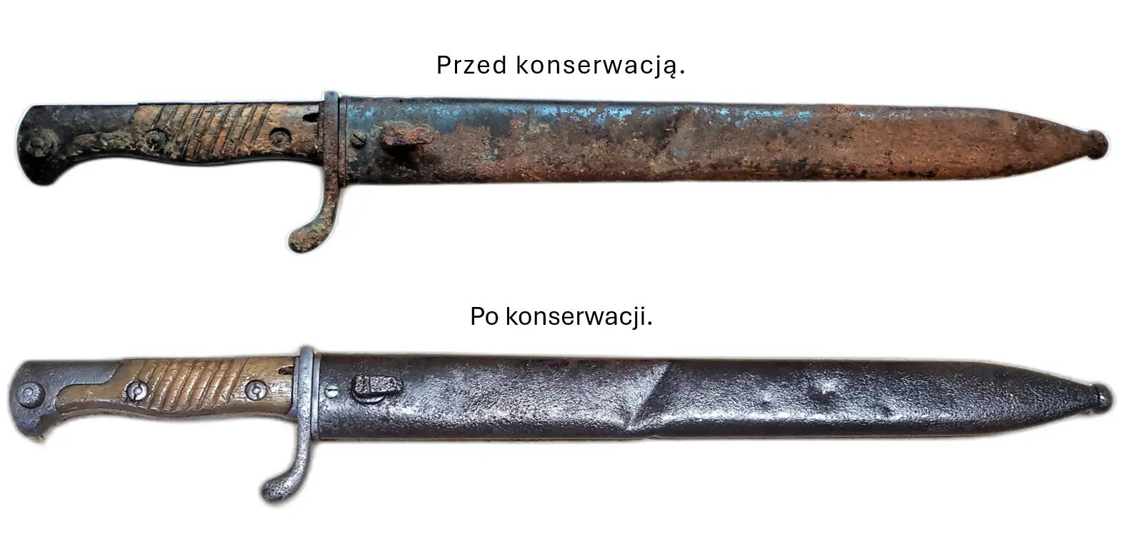 bagnet przed i po konserwacji